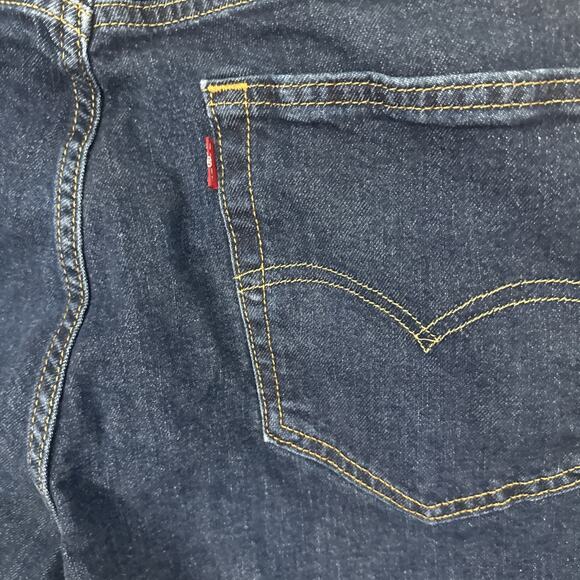 LEVI'S 514 Jeans Mens 38x30 Slim Straight Leg Dark Wash Cotton Blue Red Tab Logo - Picture 4 of 8